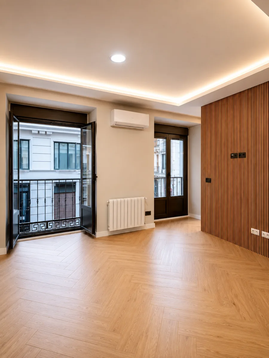 Salón con balconeras
